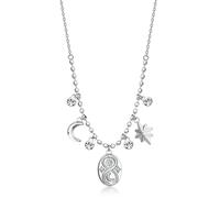 Brosway Collar de mujer de acero con colgantes de luna, estrella y cristales, modelo BHKN191