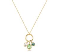 Brosway Collar de mujer de acero con colgantes y cristales de colores, modelo BYM200