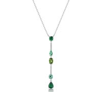 Brosway Collar mujer, collar gargantilla de plata y Life Green | Colección Fancy - FLG150