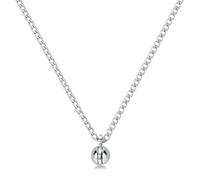 Brosway Collar para hombre de acero inoxidable con colgante esférico, plata, 98 cm, BII01