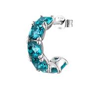 Brosway Pendiente individual mujer, pendiente de aro de plata y Aqua Green | Colección FANCY - FAG13