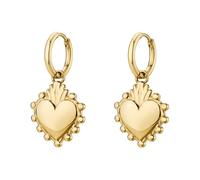 Brosway Pendientes de mujer BHKE197, colgantes de corazón de oro, colección elegante con detalles decorativos