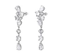 Brosway Pendientes de mujer BIG24, colgantes de cristal, plata, elegantes con cristales multicapa