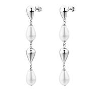 Brosway Pendientes de mujer, pendientes colgantes de acero y perlas | Colección PERFECT - BPC76