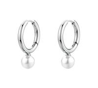 Brosway PERFECT BPC62 - Pendientes de aro para mujer, acero inoxidable, plata, 2,5 cm