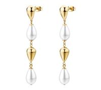 Brosway Pendientes de mujer, pendientes colgantes de acero y perlas | Colección PERFECT - BPC77