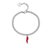 Brosway Pulsera Chakra para mujer de acero inoxidable en color plata con cierre de mosquetón, longitud: 18 cm, BHKB139
