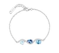 Brosway Pulsera de acero para mujer, con cristales azules, modelo FCL134