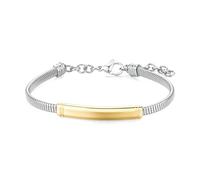 Brosway Pulsera de hombre de acero inoxidable, oro amarillo y plata, diseño Tubogas, 18 cm, BTD054