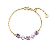 Brosway Pulsera Dreaming de acero 316L dorado y cristales amethyst BIG13