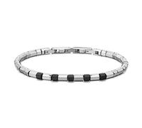 Brosway Pulsera para hombre BTD051, acero inoxidable, diseño moderno con elementos negros y plateados