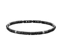 Brosway Pulsera para hombre BTD052, acero inoxidable negro con elementos cromados, diseño moderno de cadena articulada