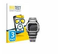 BROTECT Lámina Cristales para Casio G-Shock GMW-B5000D-1ER | 3 Unidades Transparente Protección Pantalla Made in Germany Dureza 9H Anti-Arañazos Protector Cristal