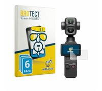 BROTECT Lámina Cristales para DJI Osmo Pocket 4P | 6 Unidades Transparente Protección Pantalla Made in Germany Dureza 9H Anti-Arañazos Protector Cristal