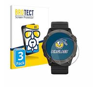 BROTECT Lámina Cristales para Garmin Fenix 6X Pro Solar | 3 Unidades Transparente Protección Pantalla Made in Germany Dureza 9H Anti-Arañazos Protector Cristal