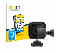 BROTECT Lámina Cristales para GoPro Hero 4 Session | Lente (Carcasa) 3 Unidades Transparente Protección Pantalla Made in Germany Dureza 9H Anti-Arañazos Protector Cristal