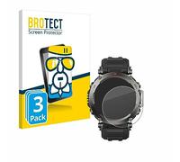 BROTECT Lámina Cristales para Huami Amazfit T-Rex Ultra | 3 Unidades Transparente Protección Pantalla Made in Germany Dureza 9H Anti-Arañazos Protector Cristal