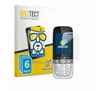 BROTECT Lámina Cristales para Mitel OpenScape DECT Phone SL7 | 6 Unidades Transparente Protección Pantalla Made in Germany Dureza 9H Anti-Arañazos Protector Cristal