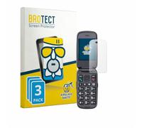 BROTECT Lámina Cristales para Panasonic KX-TU550 | 3 Unidades Mate Protección Pantalla Made in Germany Teléfonos móviles para personas mayores Anti-Reflejos Dureza 9H