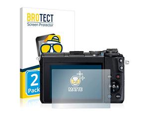 BROTECT Protector Pantalla Anti-Reflejos para Canon EOS M6 (2 Unidades) Película Mate Anti-Huellas
