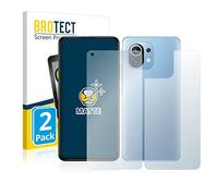 BROTECT Protector Pantalla Anti-Reflejos para Xiaomi Mi 11 Lite 5G (Frontal+Trasero) (2 Unidades) Película Mate Anti-Huellas