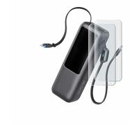 BROTECT Protector Pantalla Completa Mate para Anker Laptop Powerbank A1695 (2 Unidades) 3D Curvo Película Protectora