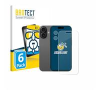 BROTECT Protector Pantalla Cristal para Apple iPhone 17 (Frontal+Cámara) Protector Vidrio (6 Unidades) - [Dureza 9H, Anti-Arañazos]