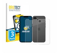 BROTECT Protector Pantalla Cristal para Apple iPhone 17e (Frontal+Trasero) Protector Vidrio (3 Unidades) - [Dureza 9H, Anti-Arañazos]