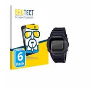 BROTECT Protector Pantalla Cristal para Casio G-Shock DW-5600RL-1 Protector Vidrio (6 Unidades) - [Dureza 9H, Anti-Arañazos]