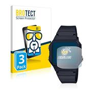 BROTECT Protector Pantalla Cristal para Casio Unisex A168WA-1YES Protector Vidrio (3 Unidades) - [Dureza 9H, Anti-Arañazos]