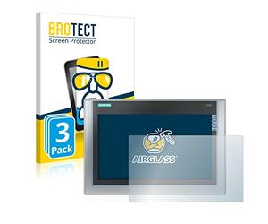 BROTECT Protector Pantalla Cristal para Siemens Simatic HMI TP 1200 Comfort Inox Protector Vidrio (3 Unidades) - [Dureza 9H, Anti-Arañazos]