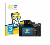 BROTECT Protector Pantalla Cristal para Sony Alpha 7 III / 7R II / 7S II Protector Vidrio (3 Unidades) - [Dureza 9H, Anti-Arañazos]