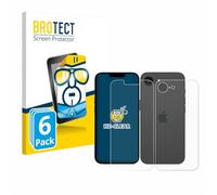 BROTECT Protector Pantalla para Apple iPhone 16e (Frontal+Trasero) Protector Transparente (6 Unidades) Anti-Huellas
