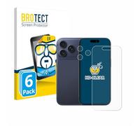 BROTECT Protector Pantalla para Apple iPhone 17 Pro (Frontal+Cámara) Protector Transparente (6 Unidades) Anti-Huellas