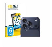 BROTECT Protector Pantalla para Apple iPhone 17 Pro (SÓLO Cámara) Protector Transparente (6 Unidades) Anti-Huellas