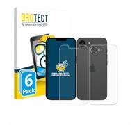 BROTECT Protector Pantalla para Apple iPhone 17e (Frontal+Trasero) Protector Transparente (6 Unidades) Anti-Huellas