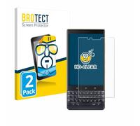 BROTECT Protector Pantalla para BlackBerry Key2 LE | 2 Unidades Transparente Protección Pantalla Made in Germany Película Claro Anti-Arañazos Case-Friendly