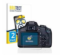 BROTECT Protector Pantalla para Canon EOS 2000D | 2 Unidades Transparente Protección Pantalla Made in Germany Película Claro Anti-Arañazos Case-Friendly