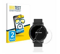 BROTECT Protector Pantalla para Circular Displays (ø: 28 mm) Protector Transparente (2 Unidades) Anti-Huellas
