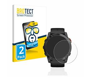 BROTECT Protector Pantalla para Garmin Fenix 7X Pro Solar (51 mm) Protector Transparente (2 Unidades) Anti-Huellas