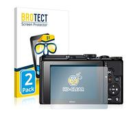 BROTECT Protector Pantalla para Nikon Coolpix A900 Protector Transparente (2 Unidades) Anti-Huellas