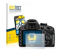 BROTECT Protector Pantalla para Nikon D3200 Protector Transparente (2 Unidades) Anti-Huellas