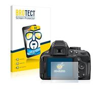 BROTECT Protector Pantalla para Nikon D5200 Protector Transparente (2 Unidades) Anti-Huellas