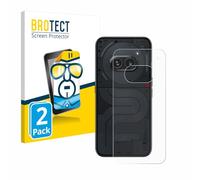 BROTECT Protector Pantalla para Nothing Phone (2a) (Trasero) Protector Transparente (2 Unidades) Anti-Huellas
