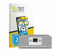 BROTECT Protector Pantalla para TechniSat Digitradio 372 CD | 2 Unidades Transparente Protección Pantalla Made in Germany Película Claro Anti-Arañazos Case-Friendly