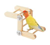 Brotes de pájaro para la jaula - De pie de madera y masticación - Juguete de escalada ajustable para pájaros | Para la salud de las encías en pájaros del amor y cacatúas como