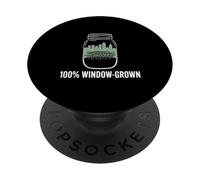 Brotes de Tarro de albañil de jardín Urbano 100% cultivados en Ventanas PopSockets PopGrip Adhesivo
