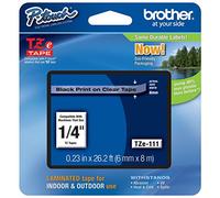 Brother 1/4" (6 mm) negro sobre transparente TZe P-touch cinta para Brother PT-2700, PT2700 etiquetadora