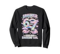 Brother 67 Cumpleaños 7 Años Acuarela Pastel Rainbow Sudadera