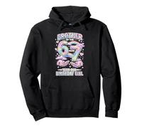 Brother 67 Cumpleaños 7 Años Acuarela Pastel Rainbow Sudadera con Capucha